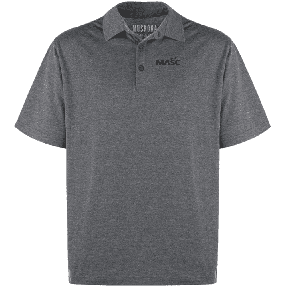 S05750 CSW Muskoka Trail Men's Fairway Poly/Cotton Polo - Melange Charcoal
