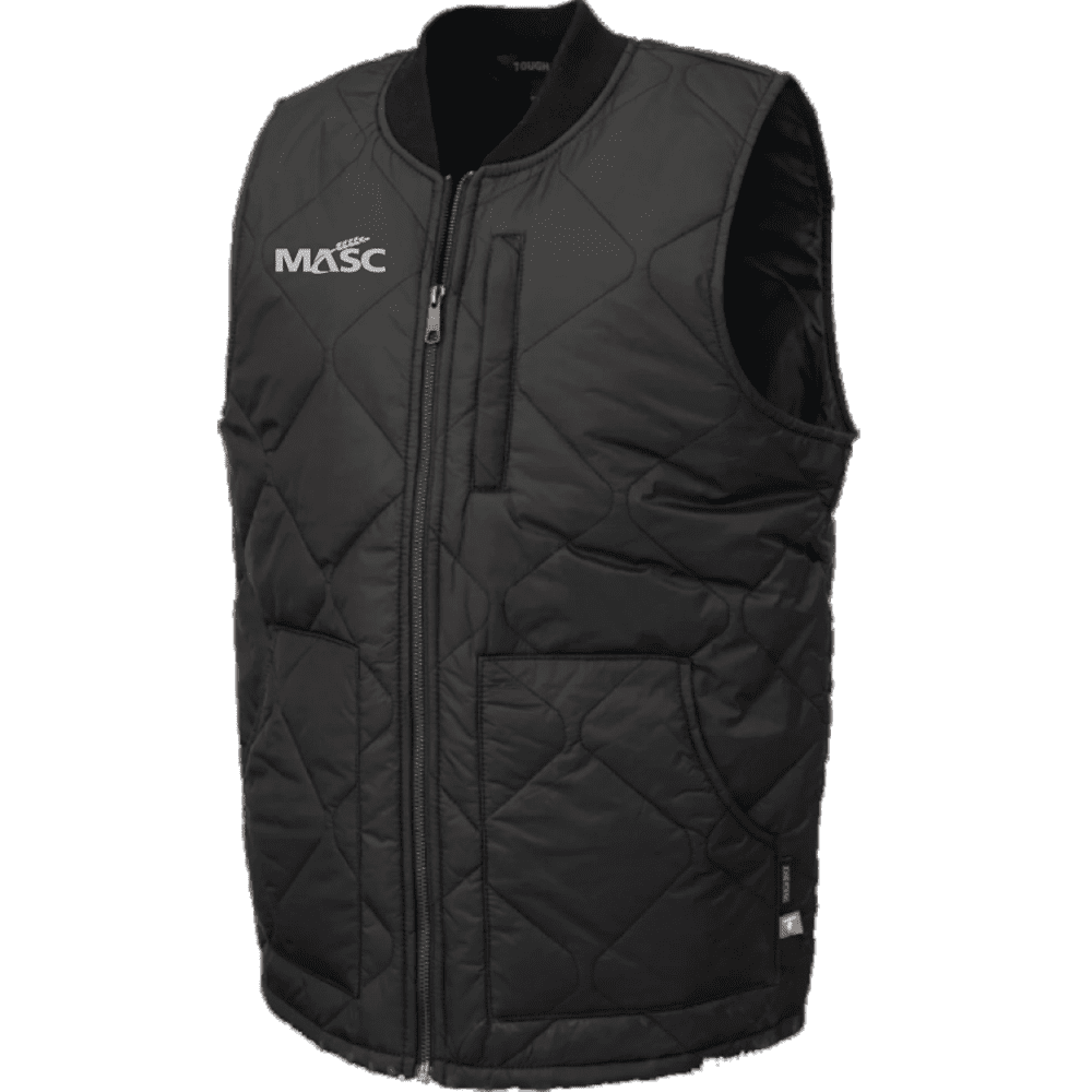 WV03 Tough Duck Quilted Freezer Vest With Primaloft Insulation - Black