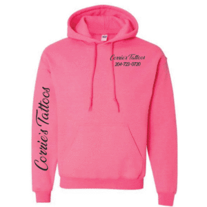 G185 Gildan Heavy Blend 8 oz., 50/50 Hooded Sweatshirt - Safety Pink