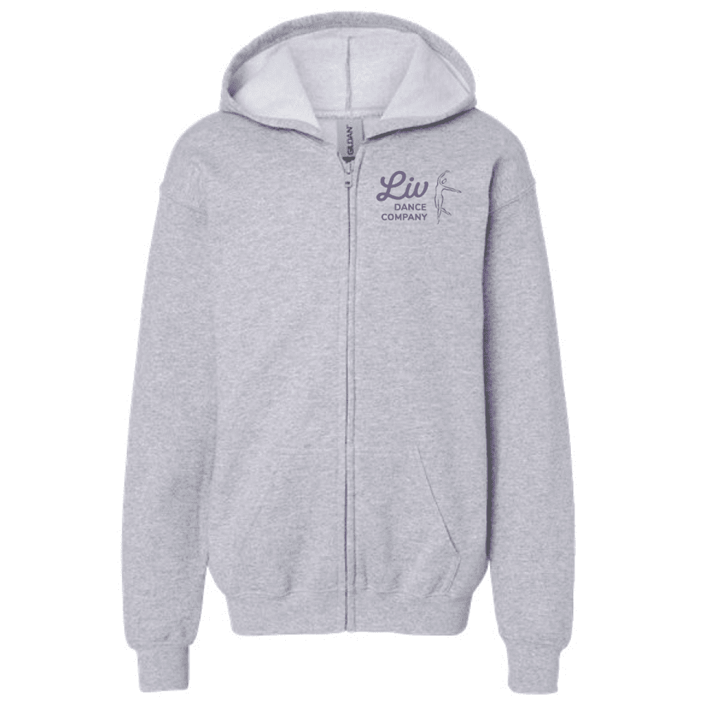 G186 Gildan Heavy Blend Full-Zip Hooded Sweatshirt - Sport Grey