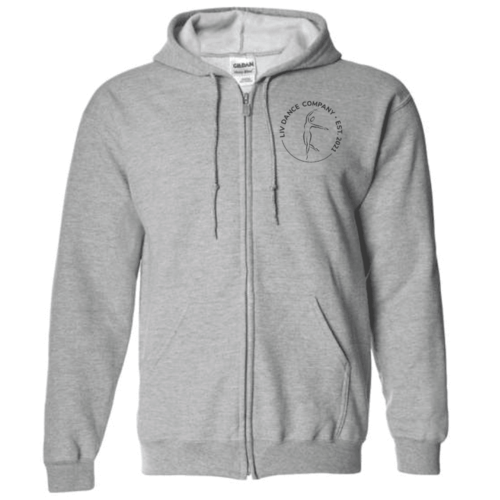 G186 Gildan Heavy Blend Full-Zip Hooded Sweatshirt - Sport Grey